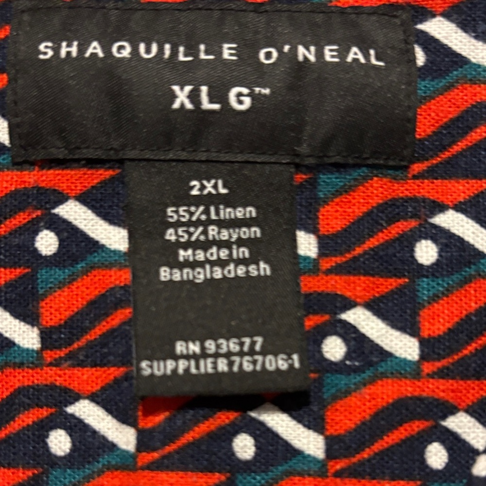 NEW Black and Red Patterned Men's Shirt by Shaquille O’Neal - Picture 4 of 8